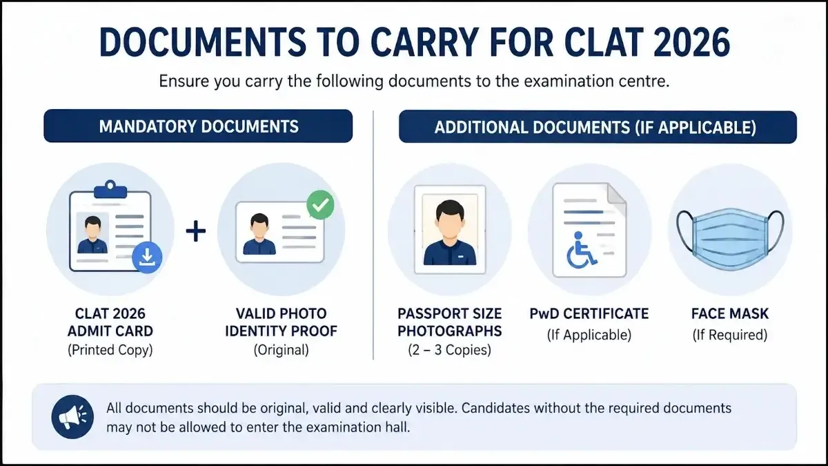 Documents To Carry for CLAT