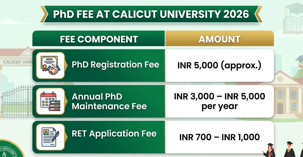 Calicut University PhD Fees
