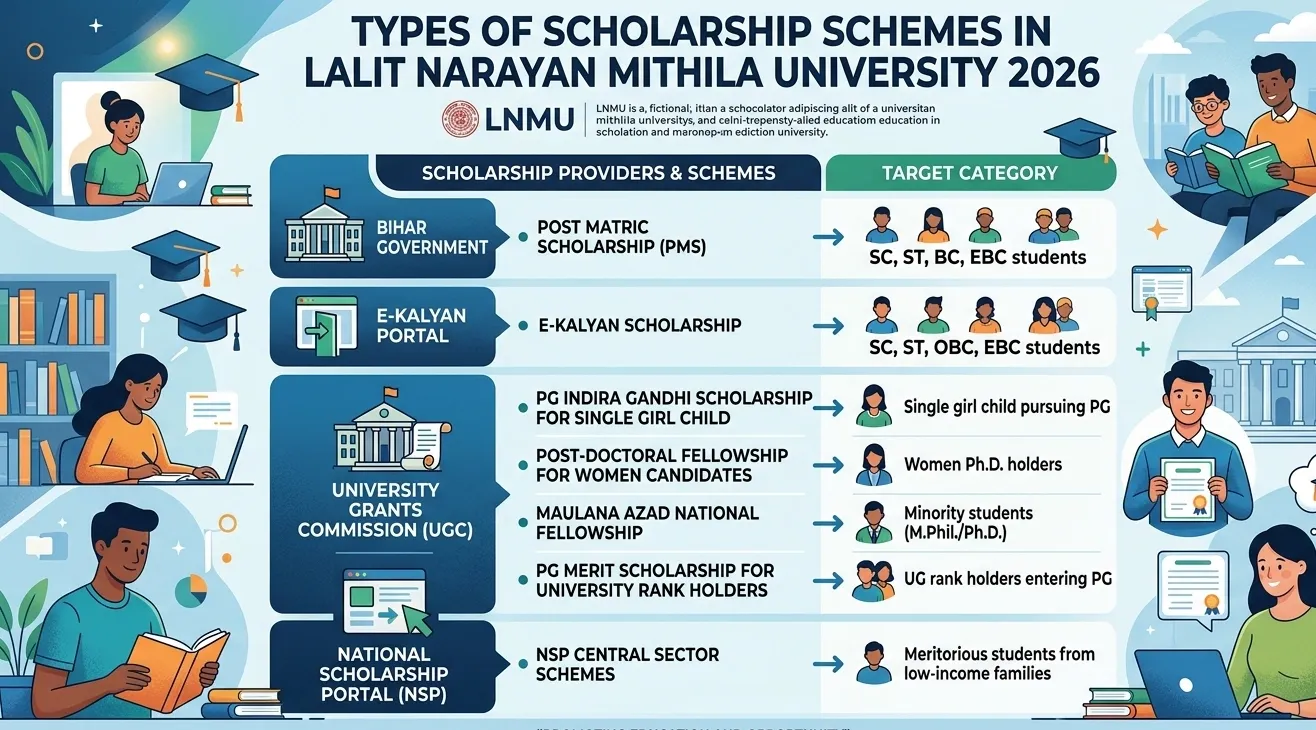 Types of LNMU Scholarship Schemes