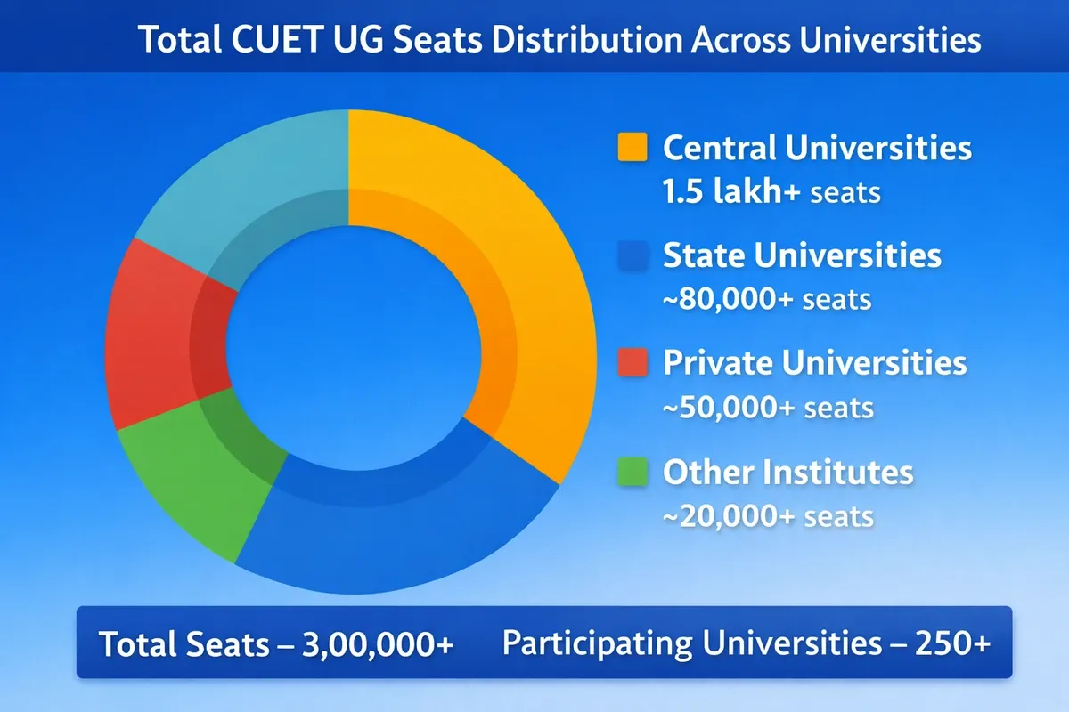 Total CUET UG Seats Distribution Across Universities