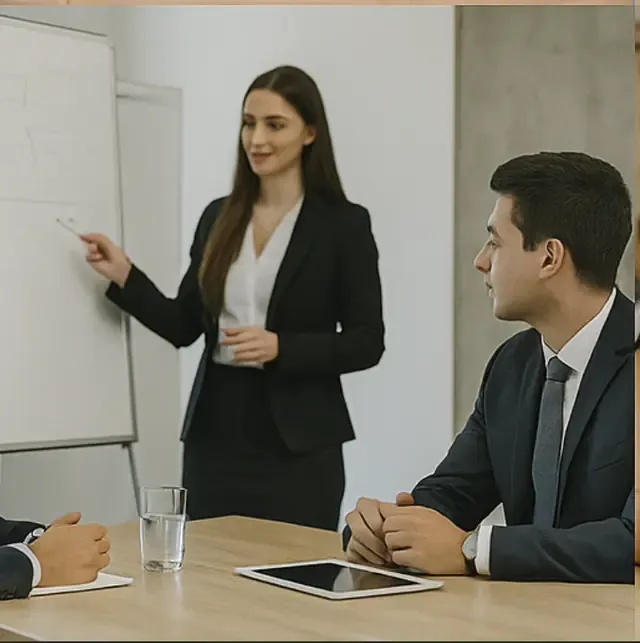 A FindMyCollege advisor with a student